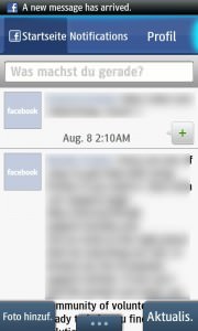 facebook app samsung wave